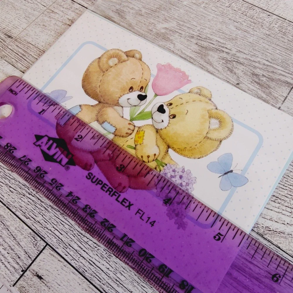 Rag Tag Teddies Vintage 1989 Greeting Card Bears Flowers Butterflies Vintage 80s